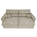 Ver imagem 5 de Sofá Retrátil e Reclinável 2,92m com Molas Cama Inbox Estilo Suede Velusoft Bege
