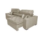 Ver imagem 3 de Sofá Retrátil e Reclinável 2,92m com Molas Cama Inbox Estilo Suede Velusoft Bege