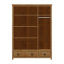 Ver imagem 2 de Conjunto Quarto: Guarda-Roupa 3 Portas, Escrivaninha, Cômoda 4 Gavetas Topázio Freijó Madeira Pinus