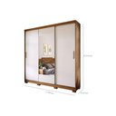 Ver imagem 2 de Guarda Roupa Casal 3 Portas de Correr e 4 Gavetas C- Espelho Búzios Branco