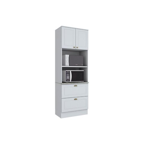 Módulo Cozinha Henn Americana Paneleiro 2 Portas e 2 Gavetas (2 Fornos) Branco