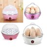 COZEDOR DE OVOS PANELA ELETRICA A VAPOR INOX MAQUINA COZINHA PREPARA 7 OVOS COZIDO COM COPO DOSADOR  - 1