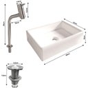 Ver imagem 4 de Gabinete Banheiro Deli Cuba Torino Bco Torneira Dl08 Val Abs Branco/carrara/nature