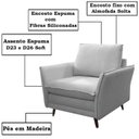 Ver imagem 4 de Poltrona Decorativa Pes Palito 2519 Linho 12053 Graz
