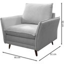 Ver imagem 3 de Poltrona Decorativa Pes Palito 2519 Linho 12053 Graz