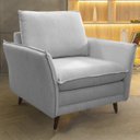 Ver imagem 2 de Poltrona Decorativa Pes Palito 2519 Linho 12053 Graz