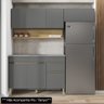 Armário de Cozinha 3 Peças Balcão sem Tampo 120cm Lina02 K02 Gris/Freijó - Mpozenato - 2
