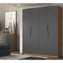 Ver imagem 2 de Conjunto Guarda-Roupa Atore e Cômoda Atria Amendola Grafito Demartez