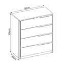 Ver imagem 6 de Conjunto Guarda-Roupa Atore e Cômoda Atria Amendola Grafito Demartez