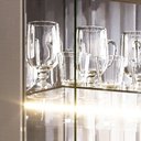 Ver mais imagens de Cristaleira Adhalia Decorativa com Espelho, Iluminação Led, Vidro 4mm, Gavetas Telescópicas Mdf