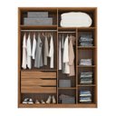 Ver imagem 3 de Guarda-Roupa Casal 4 Portas Atore Amendola Grafito Demartez