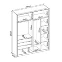 Ver imagem 4 de Guarda-Roupa Casal 4 Portas Atore Amendola Grafito Demartez