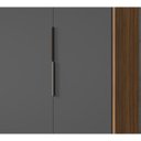 Ver imagem 7 de Guarda-Roupa Casal 4 Portas Atore Amendola Grafito Demartez