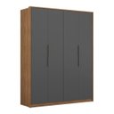 Ver imagem 2 de Guarda-Roupa Casal 4 Portas Atore Amendola Grafito Demartez