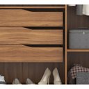 Ver imagem 5 de Guarda-Roupa Casal 4 Portas Atore Amendola Grafito Demartez