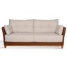 Sofá Living 2 Lugares Londres Suede Bege Com Nozes - 1