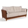 Sofá Living 2 Lugares Londres Suede Bege Com Nozes - 2