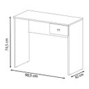 Ver imagem 2 de Mesa para Escritório com 1 Gaveta Me404 Preto Djd Móveis