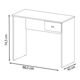 Mesa para Escritório com 1 Gaveta Me404 Preto Djd Móveis - 2