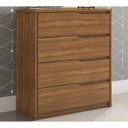 Ver imagem 1 de Cômoda 04 Gavetas Corrediças Telescopicas Atria Amendola Demartez