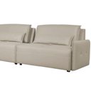 Ver imagem 3 de Sofá de Canto Yale 5 Lugares + Puff e Console com Luminária Couro Pérola 630cm - 69959