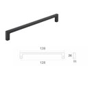 Ver imagem 3 de Kit 10 Puxadores Alça para Móveis Linea Zamac 128mm Preto Industrial Portas Gavetas Armários