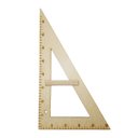 Ver imagem 1 de Esquadro de Madeira do Professor em Mdf 30°/60° Escala 40 Cm 2936 Souza