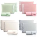 Ver imagem 1 de Kit Jogo de Cama Lençol Lese Casal 2 Peças com 4 Un. Cores 2 - 100% Algodão