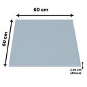 Ver imagem 3 de Mesa Alpha Inox 73,50 Cm (alt) Base Quadrada Tampo Mdp Quadrado 60 Cm (larg) X 2,50 Cm (alt) Cinza