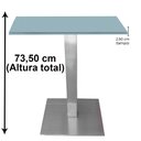 Ver imagem 5 de Mesa Alpha Inox 73,50 Cm (alt) Base Quadrada Tampo Mdp Quadrado 60 Cm (larg) X 2,50 Cm (alt) Cinza