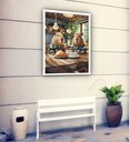 Ver imagem 1 de Quadro Decorativo Capivaras Cozinha - 70x50cm:moldura Branca
