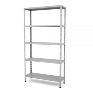 Estante Armário de Aço 5 Bandejas 90cm Cinza Suporta 150kg