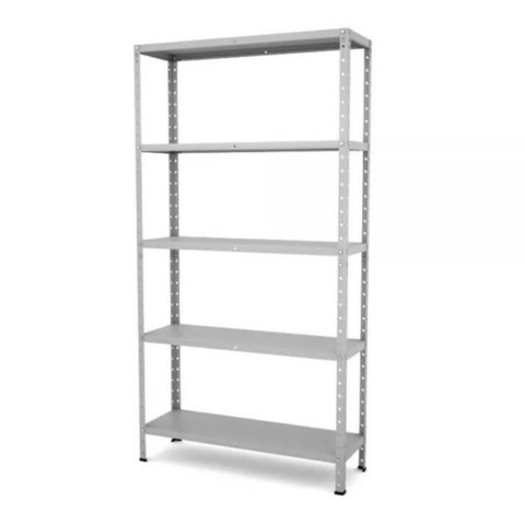Estante Armário de Aço 5 Bandejas 90cm Cinza Suporta 150kg