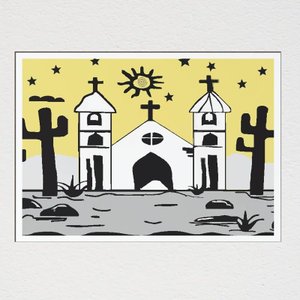 Placa Decorativa Igreja Sertão Nordeste Cordel