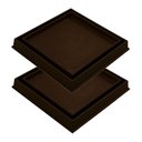 Ver imagem 1 de Kit 2 Ralo Invisível Rebaixado Caixa Sifonada Marrom 18cm