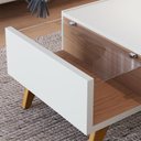 Ver imagem 3 de Mesa de Centro Noronha 1 Gaveta Off White Matte/freijó - Colibri