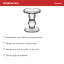 Ver mais imagens de Castiçal Decorativo de Vidro Transparente 11x8x8cm Porta Vela Mesa Jantar Sala