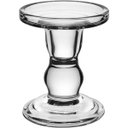 Ver imagem 1 de Castiçal Decorativo de Vidro Transparente 11x8x8cm Porta Vela Mesa Jantar Sala