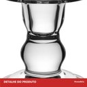 Ver imagem 4 de Castiçal Decorativo de Vidro Transparente 11x8x8cm Porta Vela Mesa Jantar Sala