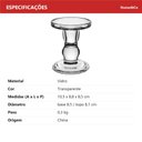 Ver imagem 5 de Castiçal Decorativo de Vidro Transparente 11x8x8cm Porta Vela Mesa Jantar Sala