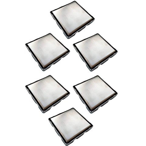Ralo Oculto Invisivel 15x15 Anti Odor Aço Inox Kit 6 Uni Box Banheiro Cozinha Casa Lavanderia Grelha
