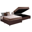 Ver imagem 1 de Cama Box Baú Casal: Colchão Molas Masterpocket Ensacadas D Angelis Anjos Duo Sono + Base Crc Suede