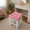 Ver imagem 1 de Banco Estofado Capitonê Rosa Bebê Madeira Reforçada