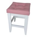 Ver imagem 3 de Banco Estofado Capitonê Rosa Bebê Madeira Reforçada