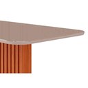 Ver imagem 4 de Mesa para Cozinha Ester C/tampo Madeirado Vidro 180x90cm Cinamomo/off White - Cimol