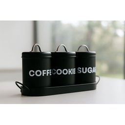 Pote Lata de Mantimentos Industrial Cookies - Linha Dom:preto - 4