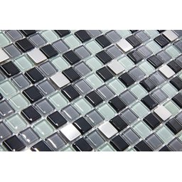 Pastilha de Vidro 30x30 com Pedras Naturais e Metais Cristal Fit - 1