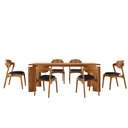 Ver imagem 2 de Mesa de Jantar Tokyo Tampo 180cm Madeira Laminado com 6 Cadeiras Celeste Gold Marrom/Preto/Cinamomo