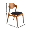 Ver imagem 4 de Mesa de Jantar Tokyo Tampo 180cm Madeira Laminado com 6 Cadeiras Celeste Gold Marrom/Preto/Cinamomo