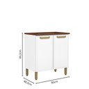Ver imagem 2 de Balcão de Aço para Cooktop 2 Portas Branco Bella Bertolini